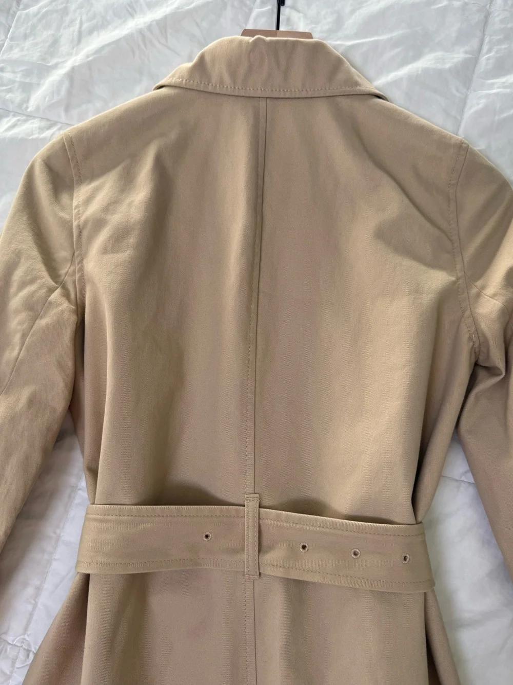 XS J. Crew Double-Breasted Trench Coat in Beige - Picture 14 of 16